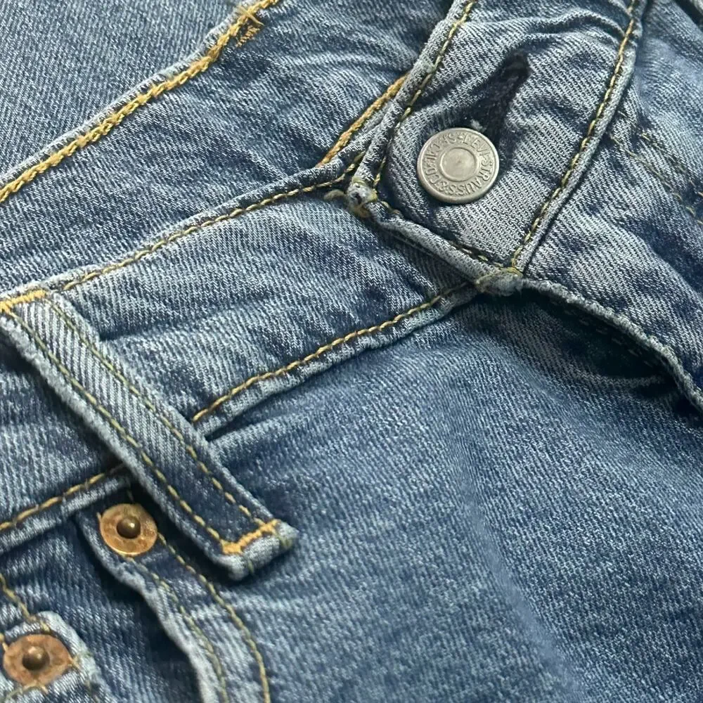 LEVI'S 514 Straight Jeans Denim Relax Medium Wash Mid Rise Classic Baggy 40 x 30